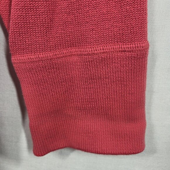 Eddie Bauer Sweater Womens XL Pink Cotton Knit Kangaroo Pocket Drawstring Hem - Picture 6 of 11
